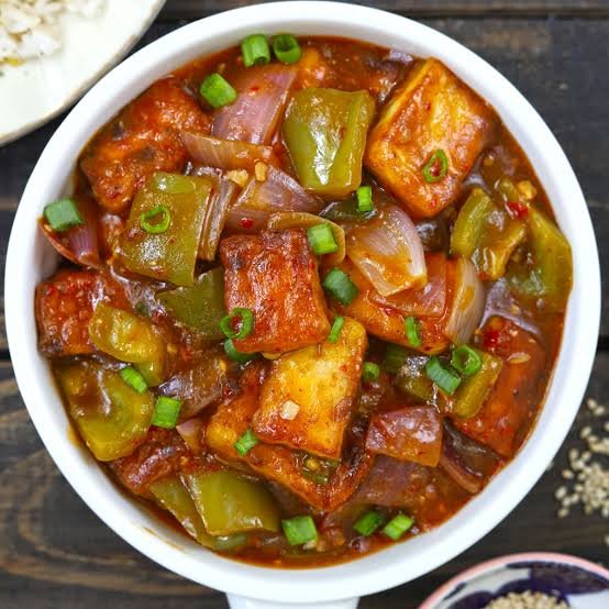 Paneer Chilli Gravy (पनीर चिल्ल्ली ग्रेवी)