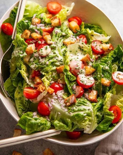French Green Salad (फ्रेंच ग्रीन सलाद)